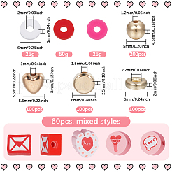 DIY Valentine's Day Themed CCB Plastic Beads &  Polymer Clay Jewelry Making Finding Kits&nbsp;DIY-SP0002-83