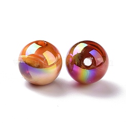 UV Plating Rainbow Iridescent Acrylic Beads&nbsp;PACR-H003-25