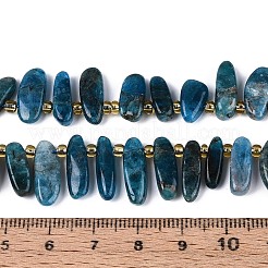 天然石アパタイトビーズ連売り  ナゲット  トップ掘削  タンブルストーン  シードビーズで  9.5~25x4~11.5x3.5~8mm  穴：0.8~1mm  約42~61個/連  14.96~16.14''（38~41センチメートル）&nbsp;G-Z091-A35
