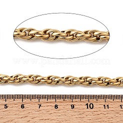 304ステンレスロープチェーン  溶接されていない  スプールで  イオンプレーティング（ip）  20KGP本金メッキ  6mm&nbsp;CHS-K024-16G