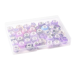 40Pcs 20 Styles DIY Rondelle European Beads Findings Kit&nbsp;DIY-FS0009-85