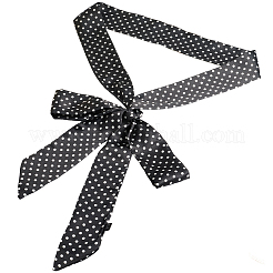 Polka Dot Pattern Polyester Long Silk Scarf for Women Girls&nbsp;AJEW-WH20042-79D