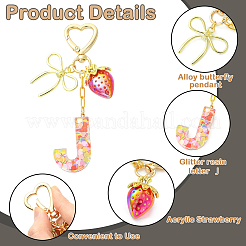 Alloy & Resin Pendant Decorations&nbsp;HJEW-YW00401-02