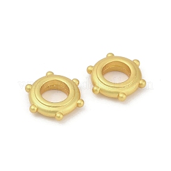合金ヨーロピアンビーズ  カドミウムフリー＆鉛フリー  ラウンド  マットゴールドカラー  11.5x3mm  穴：4.5mm&nbsp;PALLOY-D369-09MG