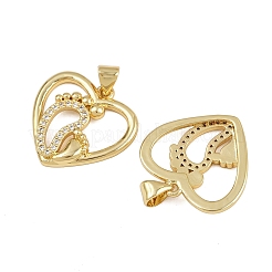 Brass Micro Pave Cubic Zirconia Pendants&nbsp;ZIRC-I367-12G-05