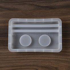 DIY シリコンホルダー型  レジン型  粘土工芸の金型ツール  ホワイト  長方形  182x115x25.5mm  内径：41mm&nbsp;LS-SIMO-Z001-02H