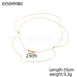 304 Stainless Steel Double Layer Necklaces&nbsp;NJEW-OY002-57G