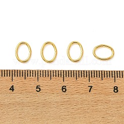 シェグレース真鍮製クローズド丸カン  オーバル  カドミウムフリーと鉛フリー＆ニッケルフリー  18KGP本金メッキ  6.5x8.5x1mm  内径：4.5x6.5mm  18ゲージ&nbsp;XGRBA9A60-803G