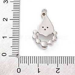 Santa Claus Brass Micro Pave Cubic Zirconia with Enamel Pendants&nbsp;KK-Q010-02P