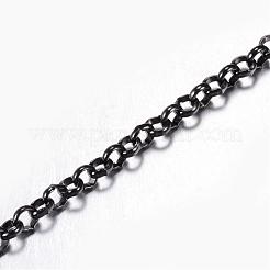 304 Stainless Steel Rolo Chains&nbsp;CHS-P002-01B-1MM
