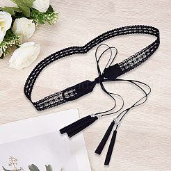 Bohemian Imitation Leather Tassel Wrap Chain Belts&nbsp;AJEW-WH20033-096AS-B