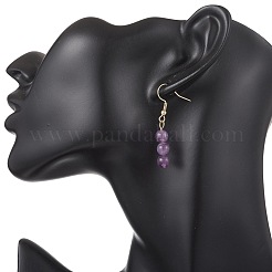Natural Mixed Stone Round Dangle Earrings&nbsp;EJEW-JE06716