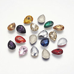 Glass Pointed Back Rhinestone Cabochons&nbsp;RGLA-A008-7x10mm-M