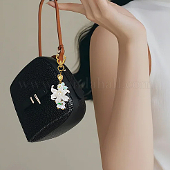 プラスチックビーズキャップ50個  花  フローラルホワイト  41x42.5x11mm  穴：3mm&nbsp;KY-BM0001-03