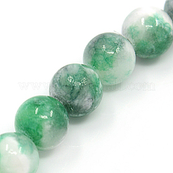 天然石ペルシア翡翠ビーズ連売り  染め  ラウンド  ミックスカラー  8mm  穴：1.2~1.5mm  約50個/連  16インチ&nbsp;G-D434-8mm-M