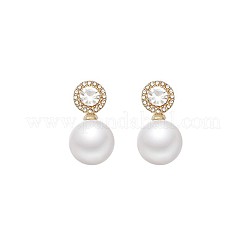Round Alloy Stud Earrings&nbsp;FS-WGEAF4B-01