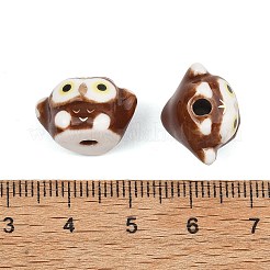 Cute Hand Painted Mini Owl Porcelain Beads&nbsp;LS-PORC-F014-01C