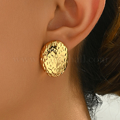 201 Stainless Steel Irregular Oval Stud Earrings&nbsp;QM7166-1