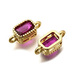 Real 18K Gold Plated Brass Micro Pave Cubic Zirconia Links Connectors&nbsp;ZIRC-L100-009G-08