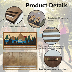 Wooden Medal Holder&nbsp;AJEW-WH20030-005
