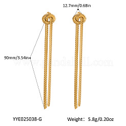 Stainless Steel knot Tassel Stud Earrings&nbsp;KT2898-1