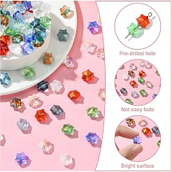 100Pcs 9 Colors Transparent Glass Beads&nbsp;GLAA-CJ0002-53