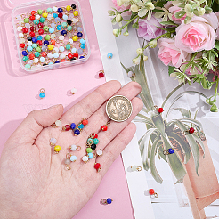 126Pcs 6 Sets Glass Rondelle Bead Charms&nbsp;FIND-HY0005-29