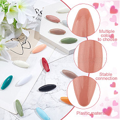 32Pcs 16 Colors Horse Eye Plastic Brooches&nbsp;JEWB-GO0001-06
