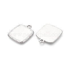 304 Stainless Steel Pendant Cabochon Settings&nbsp;STAS-N108-74P