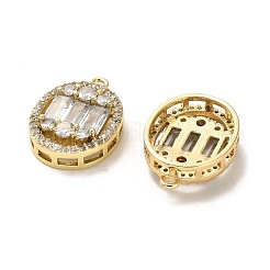 Brass Micro Pave Cubic Zirconia Pendants&nbsp;KK-K355-33G