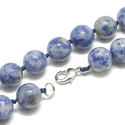 Natural Blue Spot Jasper Beaded Necklaces&nbsp;NJEW-S404-03