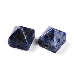 天然なソーダライトビーズ  ピラミッド  9~10.5x10~10.5x10~10.5mm  穴：1.2~1.4mm&nbsp;G-N345-02A-03