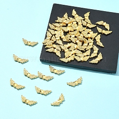 50個の合金ビーズ  ハートの翼  鉛フリー＆カドミウムフリー  ゴールドカラー  22x9x3mm  穴：1mm&nbsp;FIND-FS0002-47