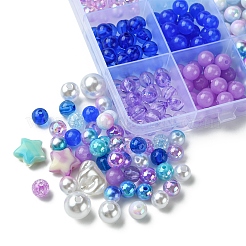 DIY Round Acrylic & ABS Plastic Imitation Pearl Beads Bracelets Jewelry Making Kits&nbsp;DIY-FS0007-42