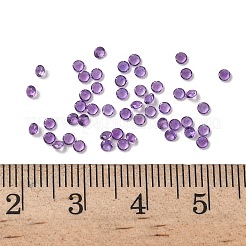 ファセット加工された天然アメジストのカボション  後ろ向き  ダイヤモンド  2x1.5mm&nbsp;G-I295-05C-18A-05