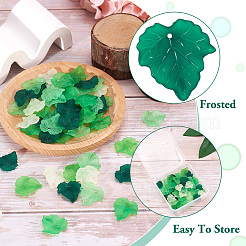 120Pcs 4 Colors Autumn Theme Transparent Frosted Acrylic Pendants&nbsp;TACR-PJ0001-03