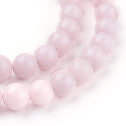 天然石馬山ジェイドビーズ連売り  染め  ラウンド  ピンク  8mm  穴：1.2mm  約51個/連  16インチ&nbsp;DJAD-8D-02