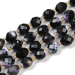 Dyed & Heated Natural Fire Crackle Agate Beads Strands&nbsp;G-N342-149I-21