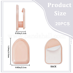 粘着ABSプラスチック製車用ヘッドレストフック20個  桃パフ  31.5x21x11mm&nbsp;FIND-CP0002-50A