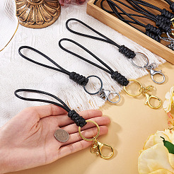 10Pcs 2 Colors Eco-Friendly Korean Waxed Polyester Cord Keychains&nbsp;KEYC-TA00033
