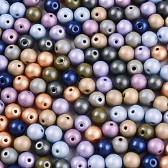 ガラスシードビーズ  ラウンド  ミックスカラー  5x5mm  穴：0.9~1mm  約2810個/ポンド&nbsp;SEED-N007-15C