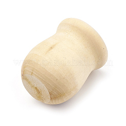 半製品ブランク木製花瓶  DIYの手塗りの工芸品のため  古いレース  38x30mm  穴：17~20mm&nbsp;X-WOOD-S040-81