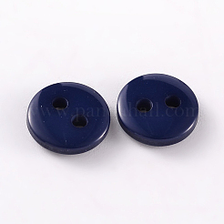 2-Hole Flat Round Resin Sewing Buttons for Costume Design&nbsp;X-BUTT-E119-14L-11