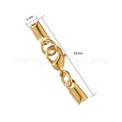 ブラスクリップはロブスタークロークラップで終わる  ジュエリーには素敵な  ミックスカラー  33x5mm  30セット / カラー  60セット /箱  梱包箱：6.4x6.3x2cm&nbsp;KK-YW0001-06