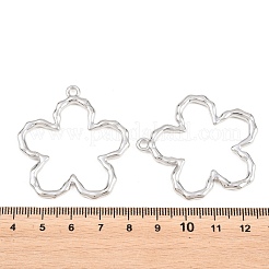 バレンタインデー合金ペンダント  花のチャーム  カドミウムフリー＆ニッケルフリー＆鉛フリー  プラチナ  43x40x3.5mm  穴：2.5mm&nbsp;FIND-Z126-03P