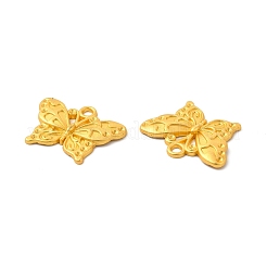 ラックメッキ合金ペンダント  鉛フリー＆カドミウムフリー＆ニッケルフリー  バタフライチャーム  マットゴールドカラー  19x24.5x2.5mm  穴：2.3mm&nbsp;LS-PALLOY-F287-18MG