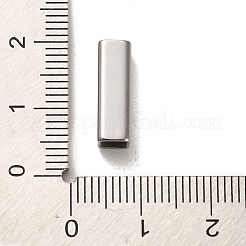 変色しない304ステンレススチールビーズ  長方形  ステンレス鋼色  15x5x5mm  穴：3.8x3.8mm&nbsp;STAS-Q316-05H-P