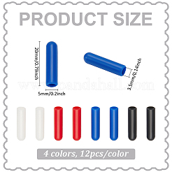 48Pcs 4 Colors Plastic Aglets for Shoelaces&nbsp;KY-PH0002-26