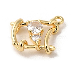 Brass Micro Pave Cubic Zirconia Pendants&nbsp;KK-D091-04G