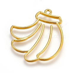 Zinc Alloy Open Back Bezel Pendants&nbsp;PALLOY-WH0038-05G